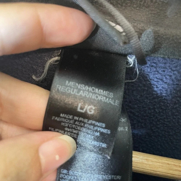 The North Face Mens Size Large Blue Color Block Zip Up Sweater Jacket - Picture 4 of 10